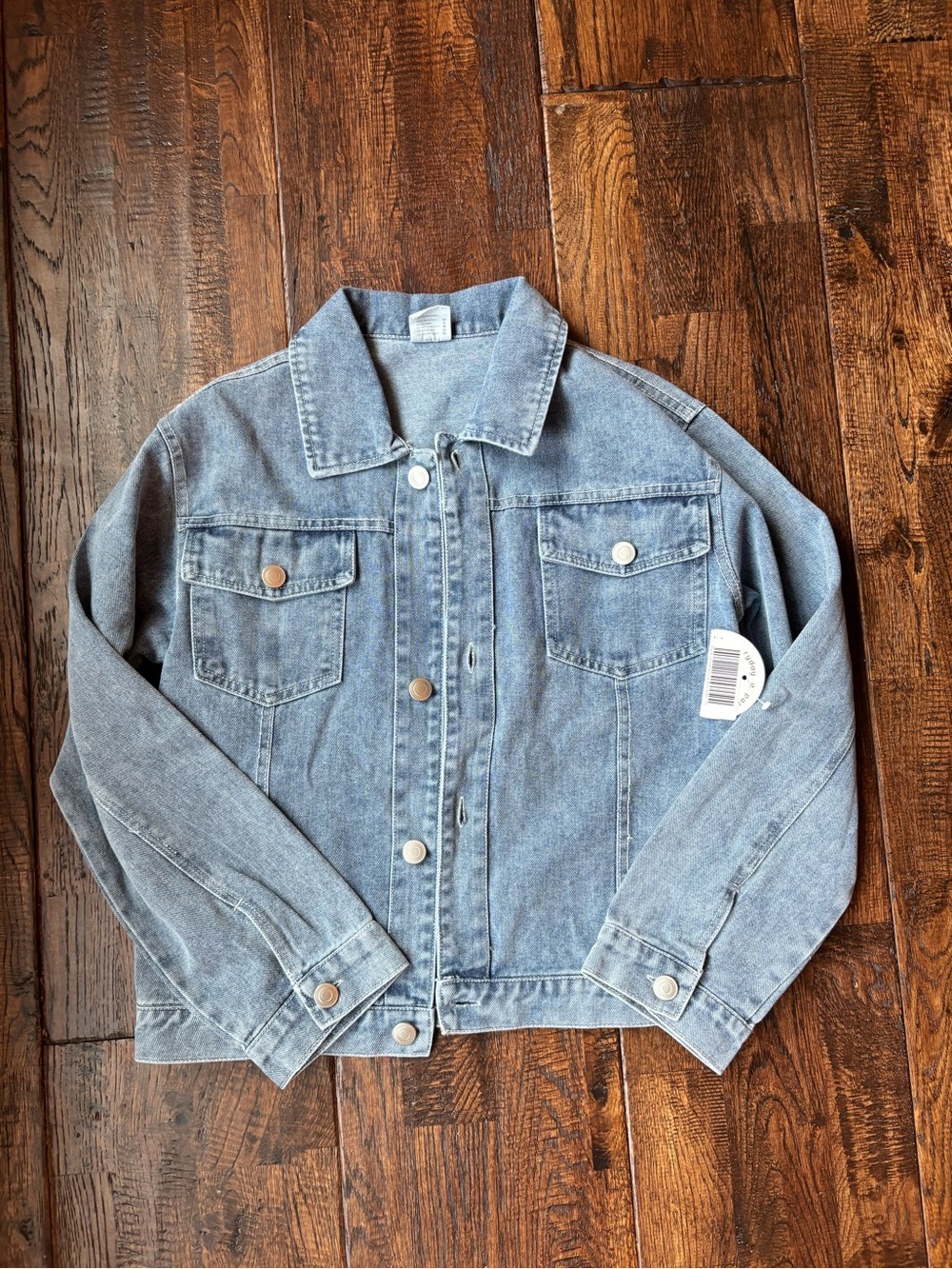 Sweet wink PEARL AND GEMSTONE FLORAL BOW PATCH DENIM JACKET NWT size 10